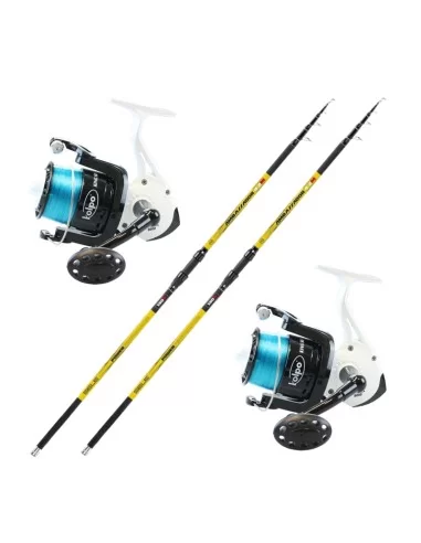 Kit in Combo Fishing Surfcasting Rod 4.20 mt 130 gr Reel Kolpo