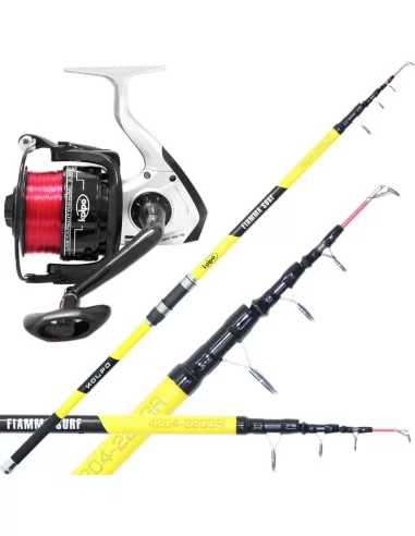 220 gr carbon Rod Reel combo Surf 4 Bearings and thread