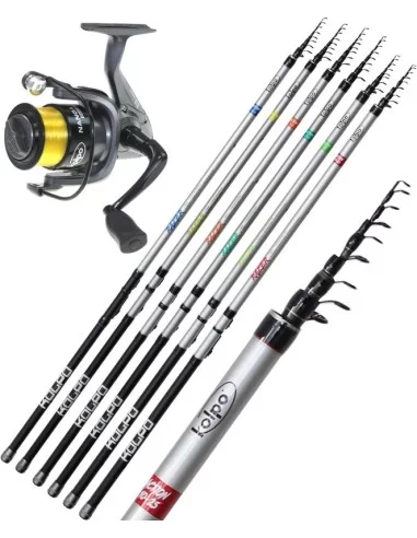 Fishing Kit Trout Lake Fishing Razer 10-25 gr with Nanga Reel and Wire