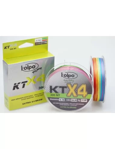 Braid Fishing Braided Multicolor KT X4 KOLPO 300 M