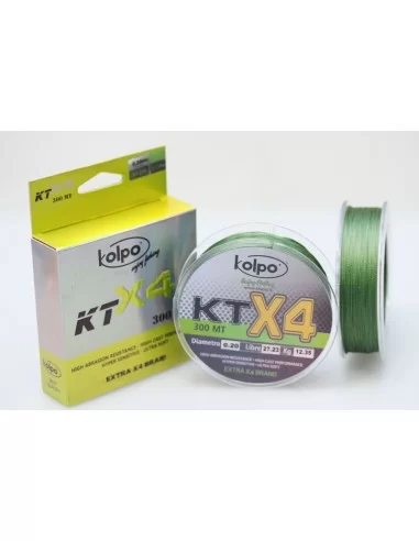 Braid Braided Fishing Green Lime KT X4 Kolpo 300 meters