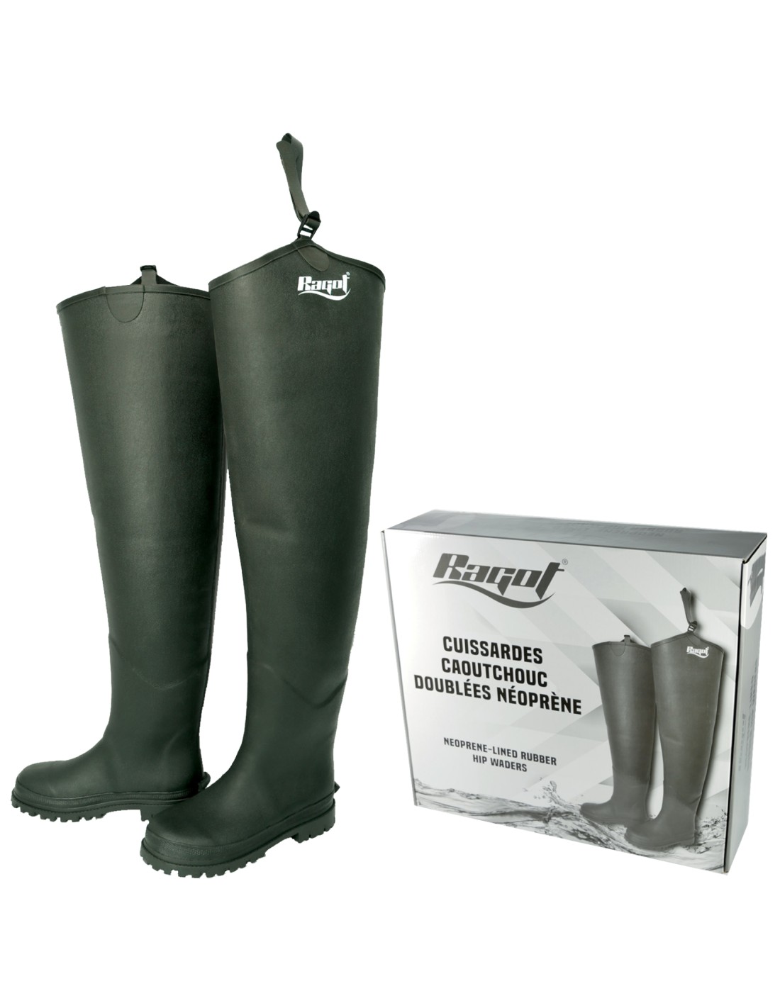 Ragot Boots Thigh Fisherman in Rubber and Neoprene Pescaloccasione Taglia prodotto COSCIALI 38