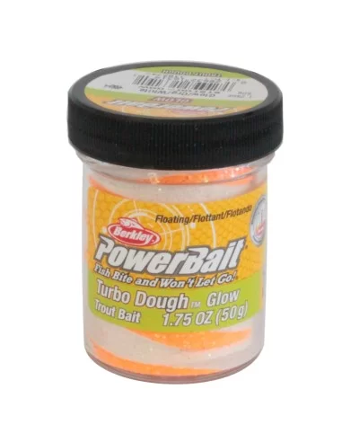 Berkley Powerbait Glitter Trout Bait Batter for Trout Turbo Glow White Orange