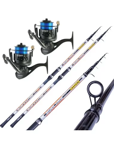 Surfcasting Fishing Combo 2 Rods 2 Reels and Wire