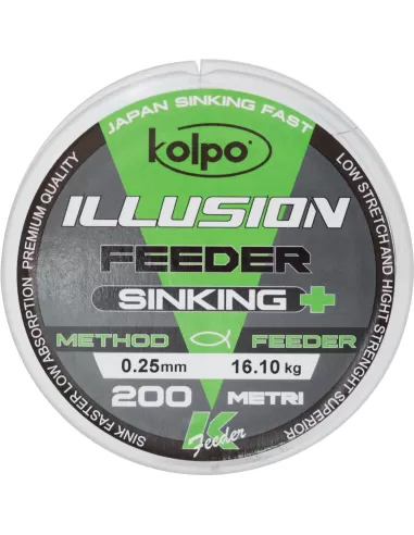 Kolpo Illusion Feeder Sinking Fishing Wire 200 mt Method and Feeder