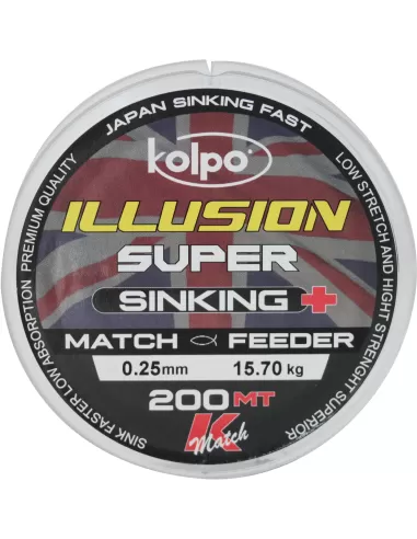 Kolpo Illusion Super Sinking Filo da Pesca Inglese 200 mt