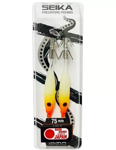 Seika Mini Squid Soft Trasparent per la pesca a calamari e seppie 75 mm 2 pz col. 101