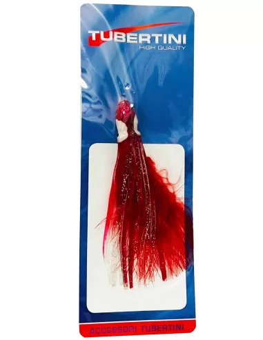 Tubertini Marabou Octopus artificial bait for light trolling 10 cm Red