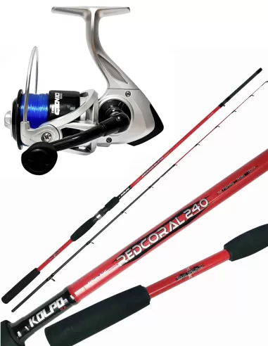 Kolpo complete boat kit with rod, reel and line ideal for bottom fishing and light drifting