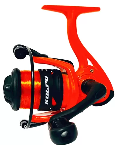 Kolpo Neon Orange Fishing Reel with 3bb 5.2:1 Line