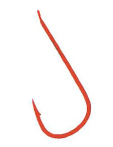 Tubertini fishing hook series 2 red rounded shape suitable for maggots earthworms and mail