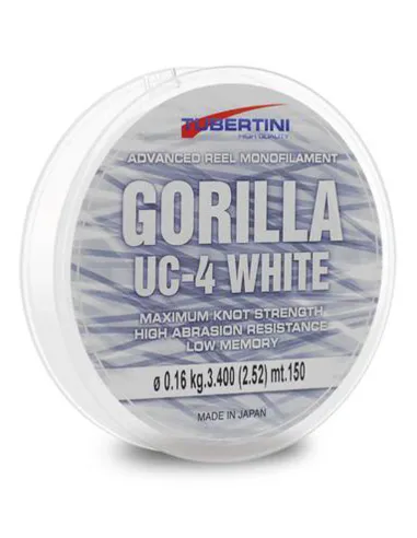 Tubertini Gorilla UC-4 white 150mt light and soft fishing monofilament