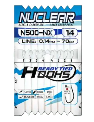 Colmic N500-NX hand-tied hooks 8 hooks