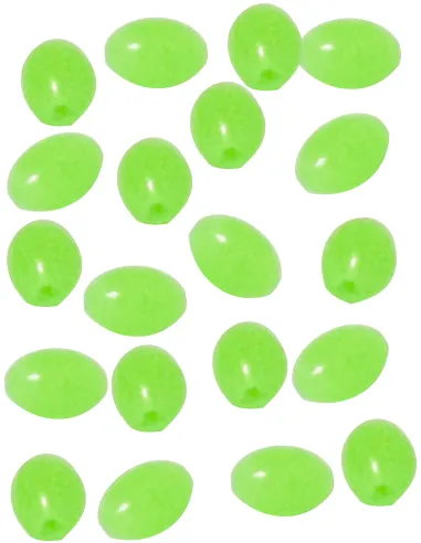 Kolpo Oval Beads Hard colore Verde 20pz