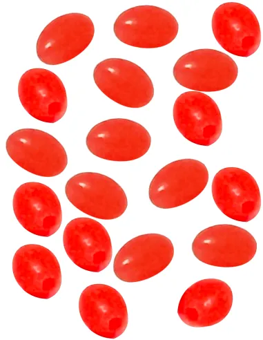 Kolpo Oval Beads Hard colore Rosso 20pz