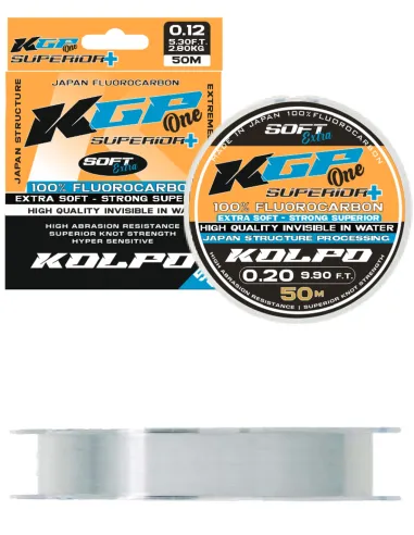 Kolpo Kgp One filo da pesca 100% fluorocarbon invisibile in acqua 50mt