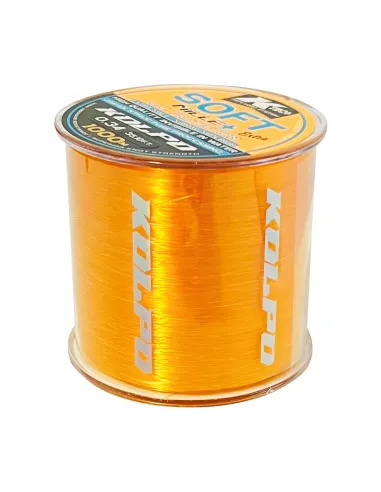 Kolpo Soft filo da pesca in nylon da bobbina orange u.v. protection 1000mt