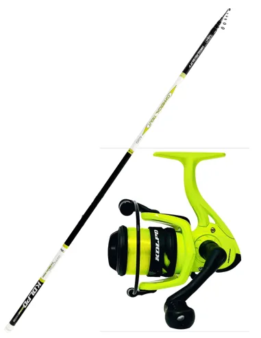 kolpo trout combo Kolpo Neon Yellow fishing reel with 3bb line + Kolpo Commercial Trout