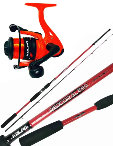 Kolpo complete boat kit with rod, reel and line ideal for bottom fishing and light drifting