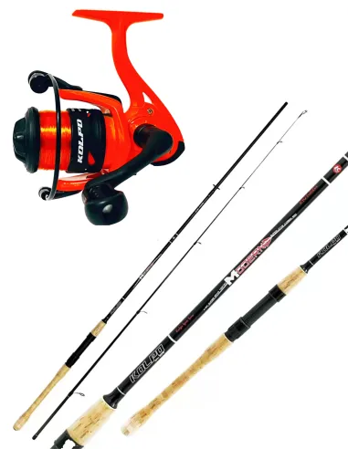 Combo Kit Spinning Rod + Reel Fishing Kolpo with Wire