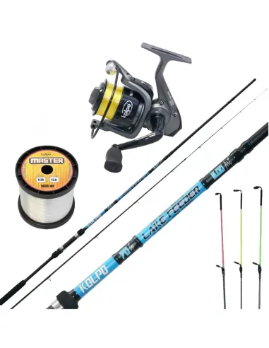 Kit Pesca Feeder Canna Mulinello Filo 1000Mt