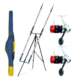 Kit Surfcasting 2 Rods 3 sections 2 Reels and Double Picket
