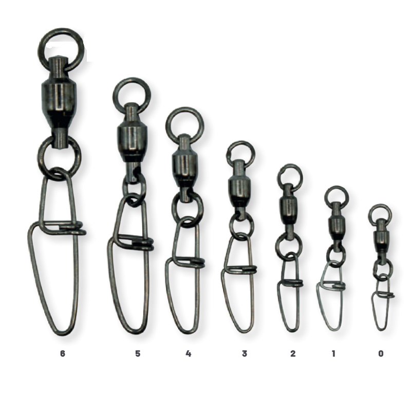 Colmic Ball Bearing + Insurance Snap Swivels with Bearing and Sturdy Snap  Hook