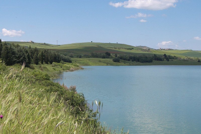 Fishing in Lake Basentello